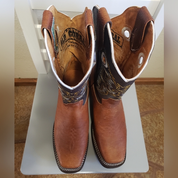 Cowgirl Boots Leather Made in Mexico Size 7 Brown Color - Picture 3 of 13